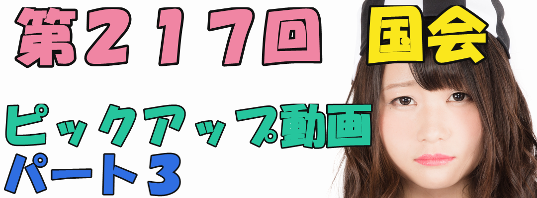 特集！第217回国会！パート３